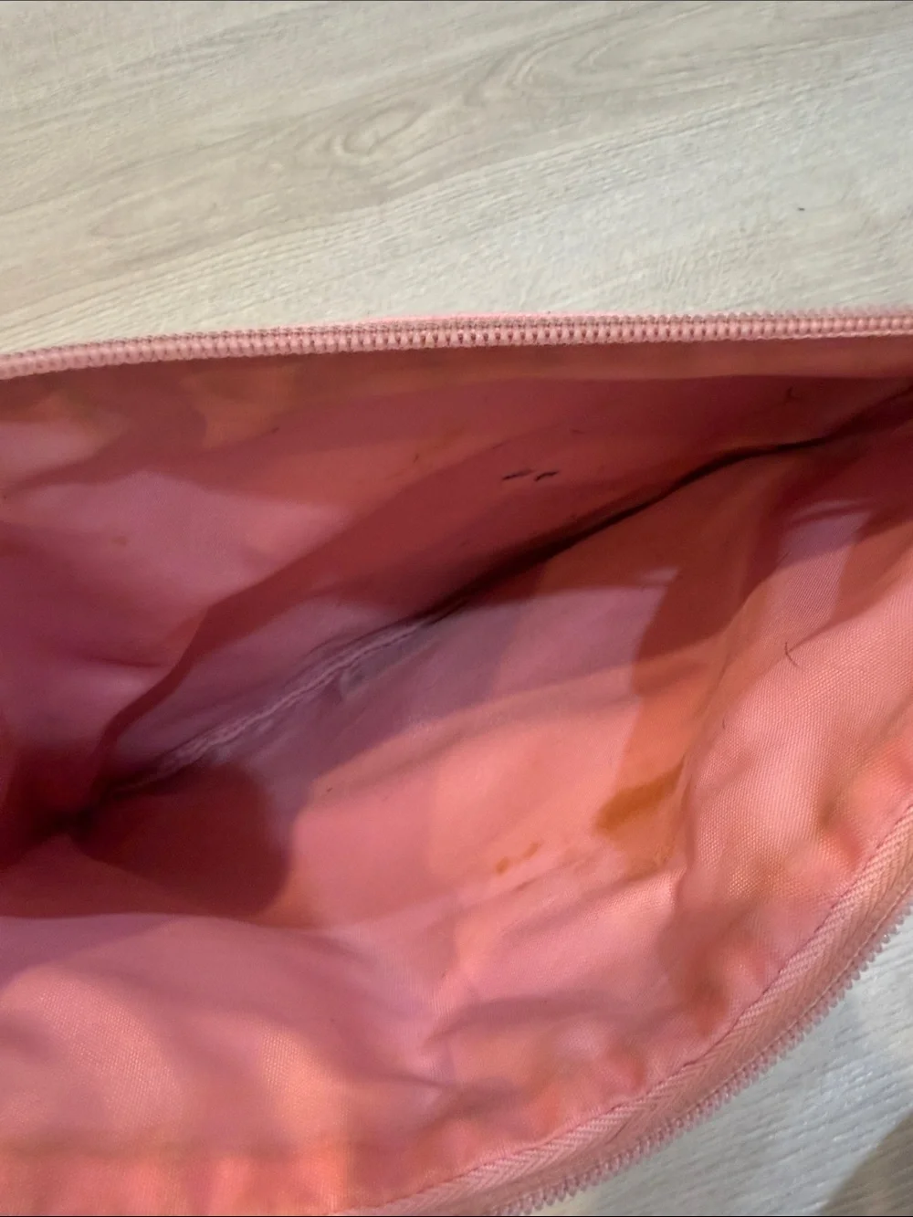 Pink Cosmetic Pouch with Gold Accent